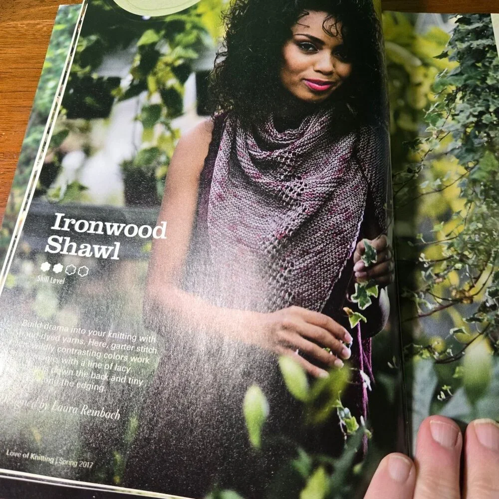 Love of Knitting magazine Spring 2017 - patterns for variegated yarn GOOD